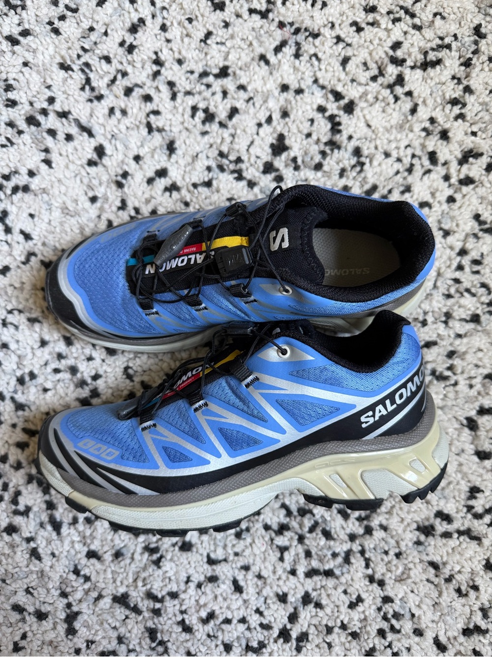Salomon Blue and Black Trail Sneakers